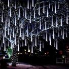 Luzes de corda de Natal Aukora Meteor Shower 8 tubos 192 LEDs Luzes de corda de Natal Aukora Meteor Shower 8 tubos 192 LEDs