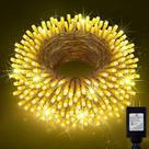 Luzes de corda de Natal KNONEW 60m 500 LED Warm White