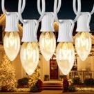 Luzes de corda de Natal Minetom C9 15m Vintage 50+2 lâmpadas