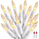 Luzes de corda de Natal ODEETRONIC 6,6 m 100 incandescentes 120V
