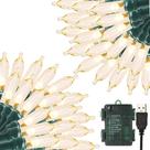Luzes de corda de Natal VTECHOLOGY 10m 100 LED branco quente