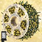 Luzes de corda de Natal weillsnow 164 pés 500 LED branco quente