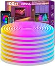 Luzes de corda de néon LED SINLEY 100m com aplicativo/remoto IP68 à prova d'água