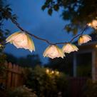 Luzes de corda decorativas TWINKVILLA com 10 lâmpadas verdes e brancas