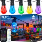 Luzes de corda externas AILBTON 61 m Smart RGB+IC à prova dágua Luzes de corda externas AILBTON 61 m Smart RGB+IC à prova dágua