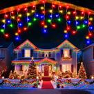 Luzes de corda externas JDGJYDS 40m 1280 LED multicolor com temporizador de 8 modos
