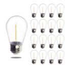 Luzes de corda externas Jslinter S14 1W LED 2200K, pacote com 16