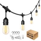 Luzes de corda externas Skeerei 48FT LED impermeáveis 16 lâmpadas