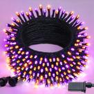 Luzes de corda JMEXSUSS 250LED laranja e roxo 28m Luzes de corda JMEXSUSS 250LED laranja e roxo 28m