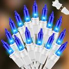 Luzes de corda LAMPHOME 100 LED azul 6,6 m ao ar livre