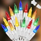 Luzes de corda LAMPHOME 100 LED multicoloridas 6,5 m, interior e exterior