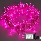 Luzes de corda LED ILLUMINEW 300 rosa 108 pés à prova d'água ao ar livre