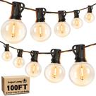 Luzes de corda LED para exteriores Brightever 100m com 52 lâmpadas G40