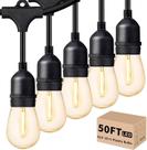Luzes de corda LED para exteriores Svater 50m com 16 lâmpadas S14 1W 2700K