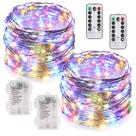 Luzes de corda MUMUXI 2x10m 100 LED multicoloridas à prova d'água