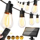 Luzes de corda solares para área externa VGUXG, 20 soquetes, 20 m, à prova dágua