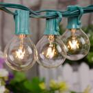 Luzes de corda SUNSGNE G40 7,6 m 27 lâmpadas 110V Fio verde