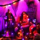 Luzes de corda YAOZHOU Halloween laranja/roxo 30LED 3m