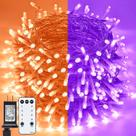 Luzes de corda ZHOUDUIDUI 800LED 100m roxo laranja Halloween