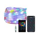 Luzes De Cordão LED RGBIC Bluetooth WS2812B, Luzes De Fada Endereçáveis Para Decoração De Natal E