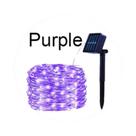 Luzes De Cordão LED Solares À Prova d'Água Para Exterior, 8 Modos, Fio De Cobre, Decoração De Natal