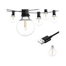 Luzes De Cordão LED USB À Prova d'Água Para Exterior 30m 15m 7.6m 5V 1W Lâmpada Plástica G40