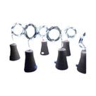 Luzes De Cordão Solar De 20 LEDs Para Garrafa De Vinho, Fio De Cobre, Luzes De Fada Em Formato De