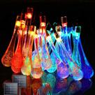 Luzes de cordão solar em formato de gota com bolhas, 7 m, 50 LEDs multicoloridas Luzes de cordão solar em formato de gota com bolhas, 7 m, 50 LEDs multicoloridas