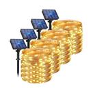 Luzes De Cordão Solares À Prova d'Água 4 Pacotes 8 Modos Luzes De Fada Para Árvores Jardins Pátios