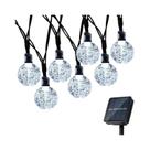 Luzes De Cordão Solares À Prova d'Água Com 200 LEDs, Guirlanda De Natal De Cristal Para Decoração De