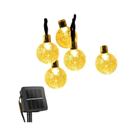 Luzes De Cordão Solares À Prova d'Água Para Exterior, 100 LEDs Em Forma De Globo De Cristal, Luzes