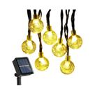 Luzes De Cordão Solares Em Forma De Globo De Cristal Para Exterior, 100 LEDs, Luzes De Fada Para