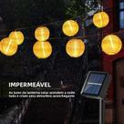 Luzes De Cordão Solares LED À Prova d'Água 10-30 LEDs Para Decoração De Jardim Externo, Guirlanda