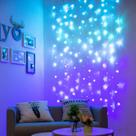 Luzes de cortina BECCOBEAT para parede de quarto 2x2m com 180 LEDs