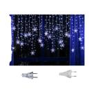 Luzes De Cortina LED À Prova d'Água Com Flocos De Neve Para O Natal, Cordão De Fadas Piscante Para Luzes De Cortina LED À Prova d'Água Com Flocos De Neve Para O Natal, Cordão De Fadas Piscante Para