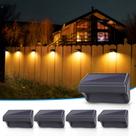 Luzes de deck LED solares Aulanto Warm White e RGB IP65, pacote com 4