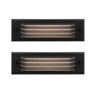 Luzes de degrau LED GOLED de baixa tensão 4W 12V IP65 pretas, pacote com 2