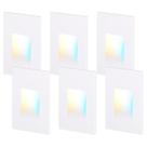 Luzes de degrau LED LEONLITE 3,5 W 120 V 5 CCT, reguláveis, brancas, pacote com 6