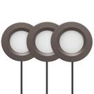 Luzes de disco LED GETINLIGHT IN-0102-3-BZ 3000K reguláveis