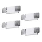 Luzes de emergência CM MZY 2 LED Heads Battery Backup 120-277V, pacote com 4