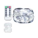 Luzes De Fada Com Fio De Cobre Reguláveis 50-300 LEDs, Operadas a Pilha, Efeito Vaga-lume Com