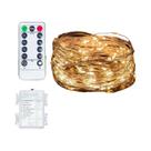 Luzes De Fada Com Fio De Cobre Reguláveis 50-300 LEDs, Operadas a Pilha, Efeito Vaga-lume Com