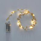Luzes De Fada Folhas Douradas 20LED Com Fio De Cobre, Alimentadas Por Bateria Para Decoração De