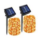 Luzes De Fada Solares À Prova d'Água Para Exterior, 8 Modos, Luzes De Cordão Solares Para Jardim,