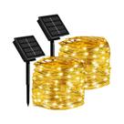 Luzes De Fada Solares Coloridas 100 200 300 LED 8 Modos Iluminação De Natal Ao Ar Livre