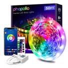 Luzes de faixa de LED PHOPOLLO Bluetooth 50 pés 5050 RGB para decoração