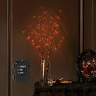 Luzes de galhos de árvore de Halloween LITBLOOM 80 cm 100 LED laranja