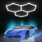 Luzes de garagem hexagonais Litezone 96W 11520LM 6500K para garagem