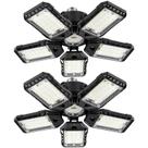 Luzes de garagem LED Aoretic 160W 16000LM 6500K, pacote com 2