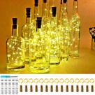 Luzes de garrafa de vinho VOOKRY 20 LED 2m, pacote com 15, branco quente